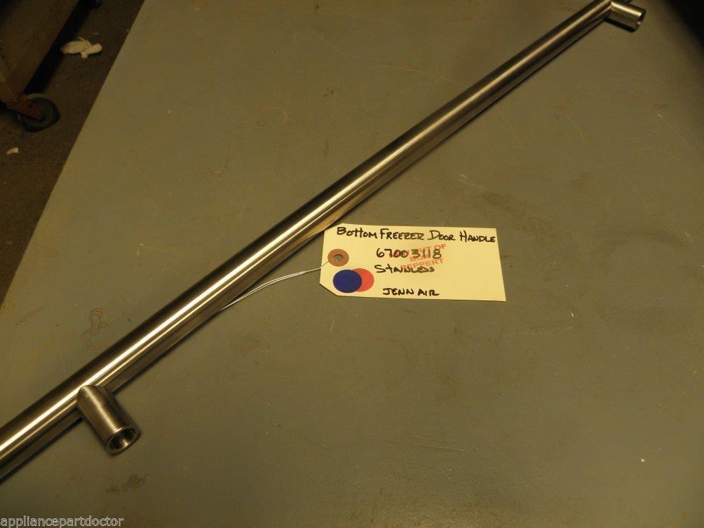 Jenn Air Refrigerator 67003118 Bottom Freezer Door Handle Stainless NEW W/O BOX Jenn Air Refrigerator 67003118 Bottom Freezer Door Handle Stainless NEW W/O BOX